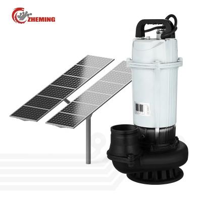 China Developing World Water Solutions DC Solar pump 3inch 72v800w1.1hp high lift large flow  irrigation pump agricultural pump brushless dc submersible solar pum for sale