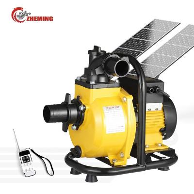 China Irrigation and Agriculture 48v750w1 inch1hp DC self priming pump Large flow high lift solar surface  pump for Agricultural irrigation Battery water pump for sale