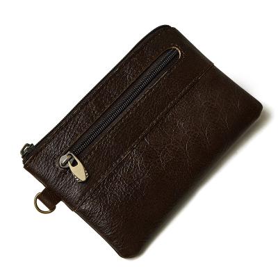 China New Walletss Coin Walletss Men Eco-Friendly Men's Purse Men's Wallets Women's Vintage Casual Slim Zipper Shorts Genuine Leather Card Holder Pocket For Cards for sale