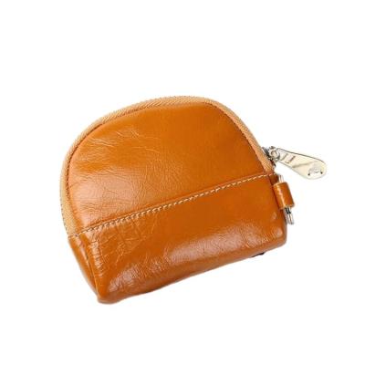 China Wholesale Custom Genuine Leather Durable Mini Zipper Convenient Women's Eco-Friendly Coin Purse for sale