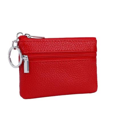 China Wholesale Customized Multifunctional Mini Double Zipper Leather Women's Eco-Friendly Coin Purse for sale