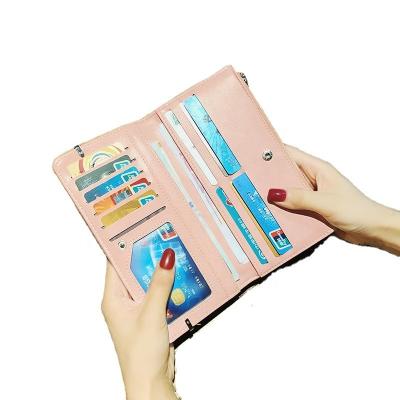 China Factory direct RFID Shielding PU Leather Long Shield Ladies Wallet Ladies Clutch for sale