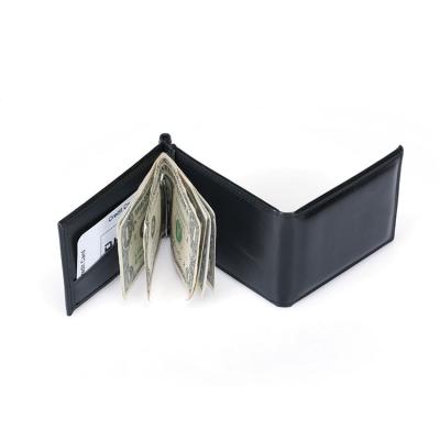 China Wholesale Men's Minimalist Eco-Friendly RFID Blocking Money Leather Casual Clip Business Wallets Holder Credit Card Wallets for sale