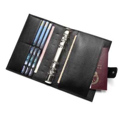 China Office Printing Logo With Rubber Band A5 Custom Size Eco-friendly Hard Cover PU Leather Notebook for sale