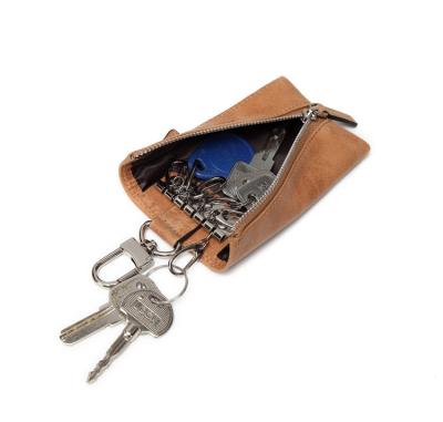 China Eco-friendly Butler Smart Zipper Bag Storage Key Chain Car Ladies Leather Wallet for sale