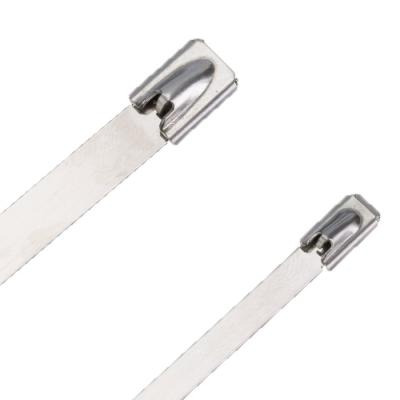 China 316 double wrap self lock stainless steel metal safe material kabel steel cable ties for sale