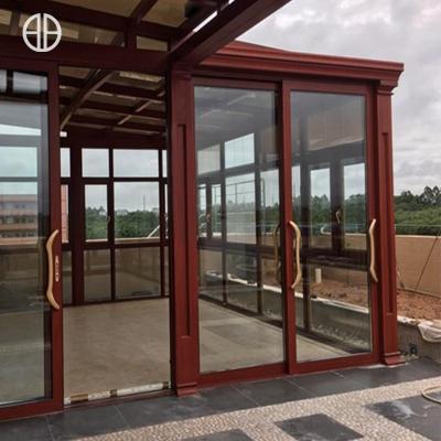 China Foshanguangye Modern Aluminum Patio Prefab Sunrooms Four Seasons Veranda Modern Aluminum Glass Houses Free Standing Room Solarium Sunrooms for sale