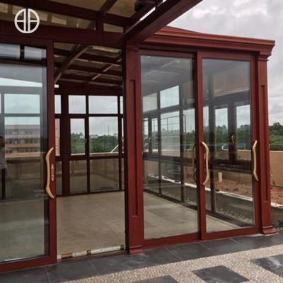 China Foshanguangye Modern High Quality Custom Conservatory House Aluminum Prefab Glass Sunrooms Insulated Sunrooms With Frames for sale