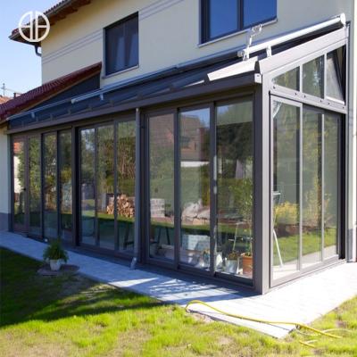 China Factory direct sales Foshanguangye modern aluminum profiles retractable glass garden solarium tempered glass aluminum for sale