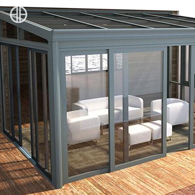 China Foshanguangye China Factory Wholesale Aluminum Conservatory Sunroom Modern Garden Glass House Aluminum Glass Sunroom for sale