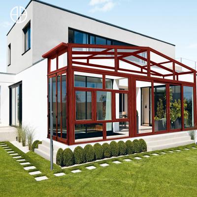 China Foshanguangye 4 seasons outdoor aluminum winter garden custom made luxury modern prefab aluminum glass sunrooms house for sale