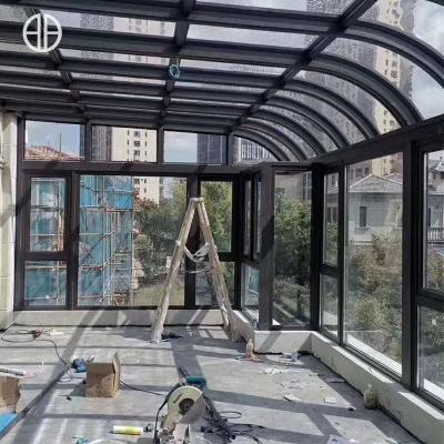 China Foshanguangye Modern Aluminum Modern Glass Houses Prefab Garden Room Free Standing Solarium Sunrooms Beautiful Room Solarium for sale