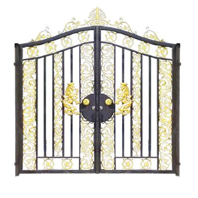 China Easily Assembled 2021 New OEM Customization Villa Front Door Courtyard Gate Wrought Iron Gate for sale