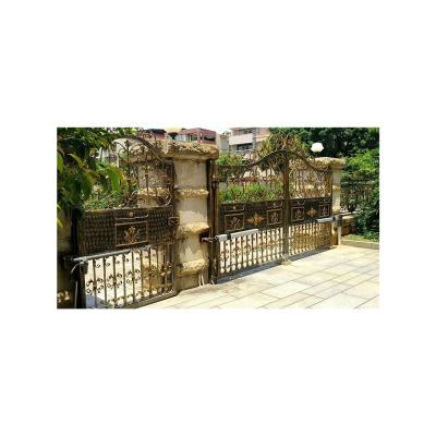 China Easily Assembled Design Push And Pull Villa Front Door Courtyard Gate Wrought Iron Special Door for sale