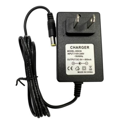 China OEM Factory Price 6V Lead Acid Battery 6V800mA Charger Kids Electric Car Charger Battery Charger for sale