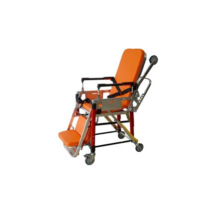 China Medical Aluminum Folding Adjustable Rescue Rescue Wheelchair Stretcher Hospital Ambulance Chair Stretcher for sale