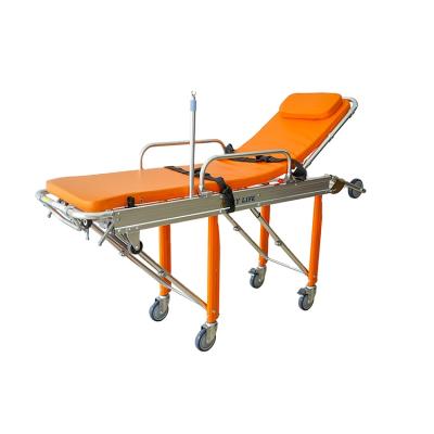 China Foldable Self Loading Emergency Rescue Stretcher Ambulance Stretcher With Mattress for sale