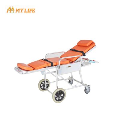 China Used Emergency Rescue Aluminum Adjustable Foldable Stair Climbing Wheelchair Stretcher For Sale for sale