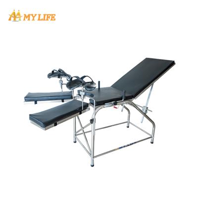 China Fascinating Type Stainless Steel Delivery Bed Equipment Examination New Emergency Rescue Price Gynecological Price Table for sale