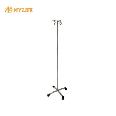 China Traditional High Quality Drip IV Stand Hospital Mobile Stainless Steel Transfusion Pole for sale