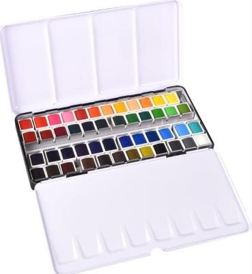 China Solid Pocket Watercolor Paint Set With Water Brush Parks 36 Professional Travel 36 Assorted Metallic Colors 18X8.5X2.4CM for sale