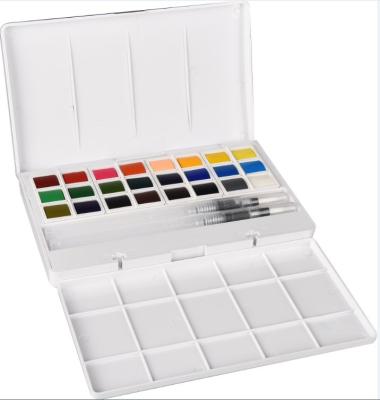 China Plastic Box Non-Toxic Solid Water Color Paints 12 16 18 24 36Colors Set For School Children for sale