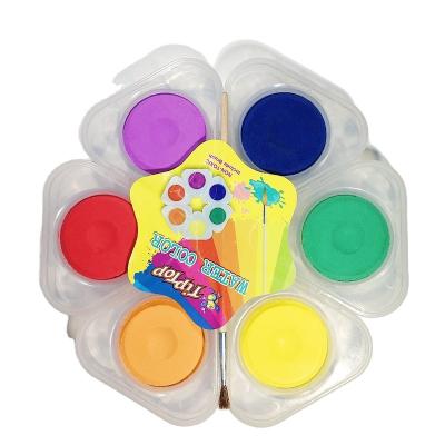 China Wide Color Selection Children's Watercolor Paints 12 Color Cake Watercolor Paint Creative Non-toxic Solid Set for sale