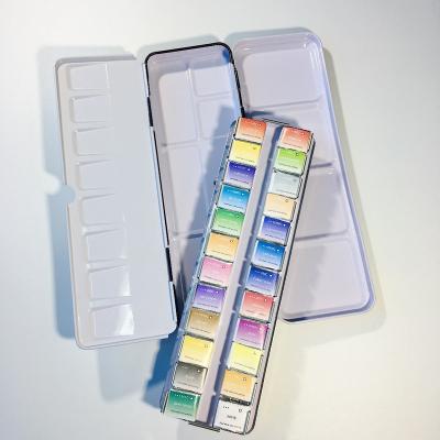 China Hot Selling Professional Artist Solid Watercolor Wide Color Selection Set 24 Pass EN71 ASTM Paint Test for sale