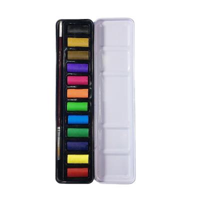 China Wide Color Selection Non-Toxic Watercolor Cake Dry Powder 24 Watercolor Sets for sale