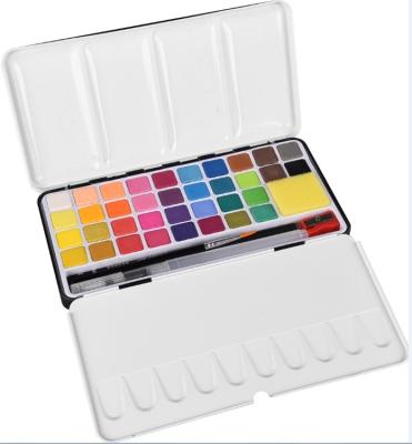 China Good Quality 12colors Artist Coloring Non-toxic Water Color Paint Solid Water Colors Watercolors for sale