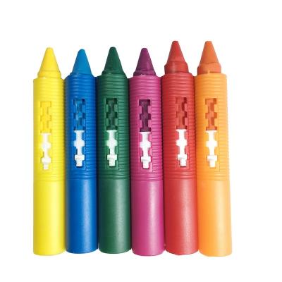 China Smooth Hot Selling 6 Wax Crayons in Color Box Personalized Wax Crayons for sale