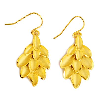 China Female Korean version of vintage Shajin temperament long exaggerated gold-plated tassel earrings for sale