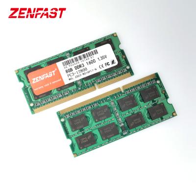 China Original Laptop RAM 8GB DDR3 1600Mhz PC3-12800 Undamped Memory CHIP RAM ORIGINAL for sale