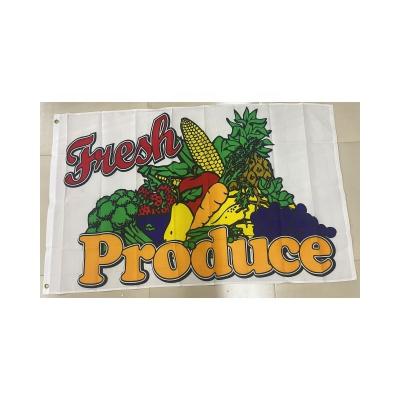 China Outdoor Advertising Display Customized fresh produce fruit and vegetable outdoor feather flag flying beach banner country blue yellow red for sale