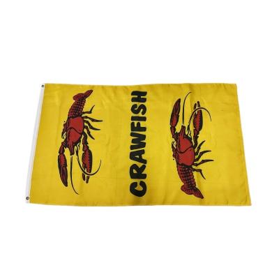 China Beautiful Colorful Customized Crayfish custom flags and banners advertising feather flags with base flag pole for sale