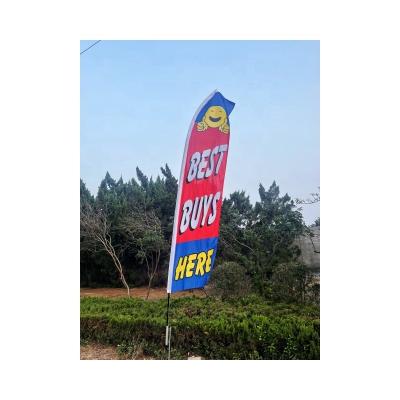 China Strong Color Fastness Bestselling Customized best buys here beach flag beach flag feather flags for sale