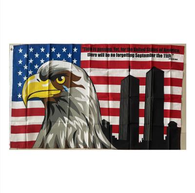 China Hang Bestselling American White Headed Eagle Flag promotional banners american  pride for sale