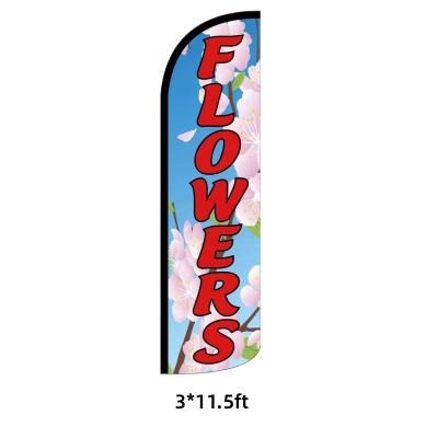 China Outdoor Advertising Display Bestselling Customization flowers beach flag flag poles teardrop tear drop beach feather flag Flower Shop Advertising Banner for sale