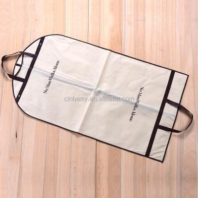 China Eco-friendly Wholesale Customized Garment Bag Garment Bag / Non Woven Garment Bags Suit Cover for sale