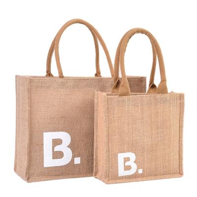 China Eco-Friendly Wholesales Customize LOGO Printing Hessian Tote Bags Promotions Textile Bags Shopping Hemp Fashion Handbags for sale