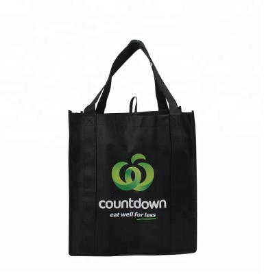 China Recycled Supermarket Promotion Environmental Green Non Woven Recyclable Shopping Bag With Logos Custom Printed Logo for sale