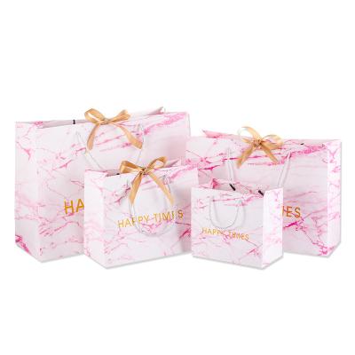 China Recyclable Hot Sale High Quality Custom Logo Printed Bulk Pack Laminated Marble Gift Bags for sale