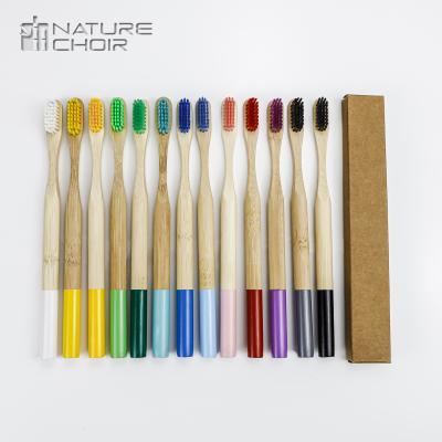 China Disposable Eco-friendly Charcoal Stiffeners OEM Bamboo Toothbrush With Customized Packing And Logo for sale