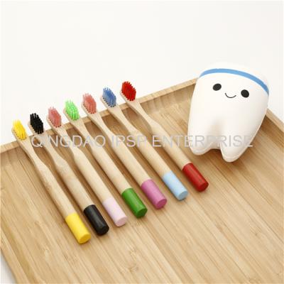 China Disposable natural biodegradable organic eco friendly bamboo toothbrush with logo for sale