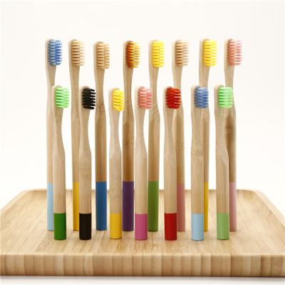 China Disposable Natural Biodegradable Environmental Friendly Kids Bamboo Toothbrush for sale