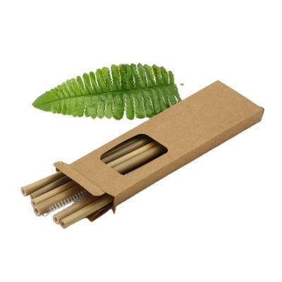 China Organic Eco Product Hot Viable Retail Packaging 8 Pack Bamboo Straw Set for sale