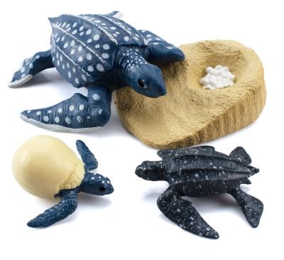 China 4 PCS Ocean Sea Marine Animal Model Figures Life Cycle Turtle Leatherback Figure for sale