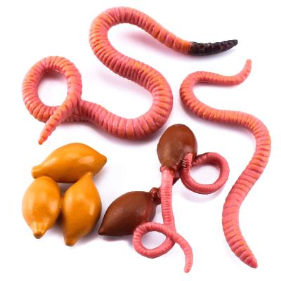 China 4 PCS Earthworm Farm Animal Life Cycle Model Figure Figurine Statue Set for sale