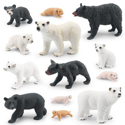 China Urso Negro Urso Polar Ciclo de Vida Figura Brinquedo Modelo Para Meninos Meninas Crianças à venda