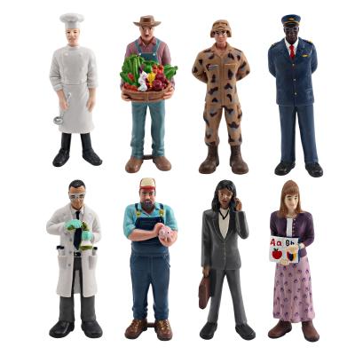 China 8 PCS Pretend Professionals Figurines People at Work Model Toy for Boys Girls Kids for sale